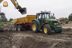 Tractor met gronddumper