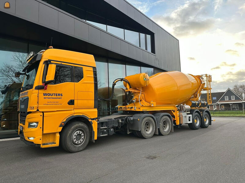 MAN met betonmixer oplegger