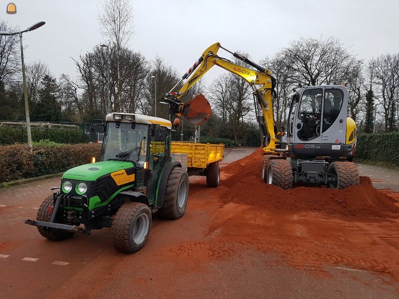 Deutz Smalspoortractor + 4 ton kipper