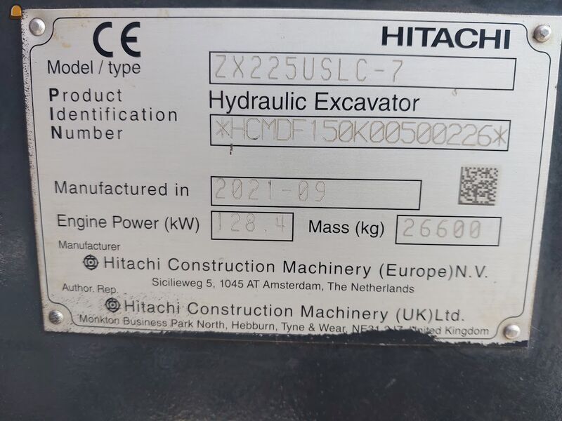 Hitachi ZX225USLC-7 Stage 5