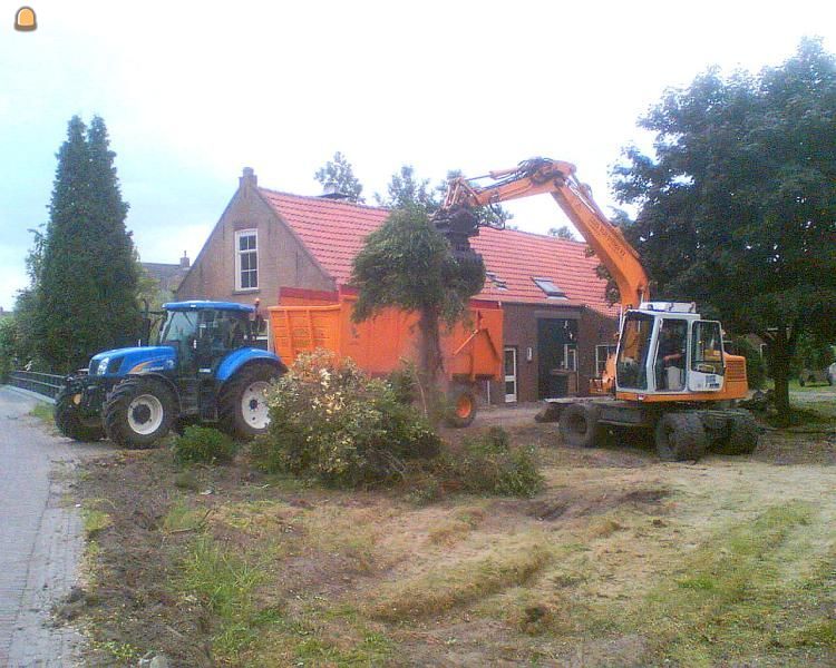 Planten bomen, rooien bomen en stronken, afvoeren snoeiafval