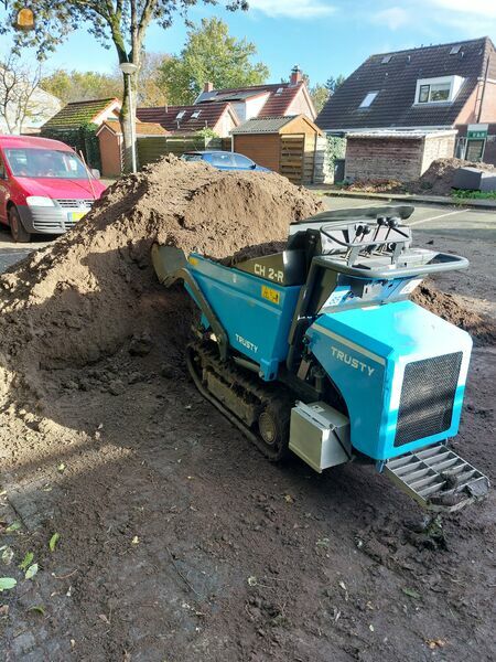 Minirupsdumper met laadschop