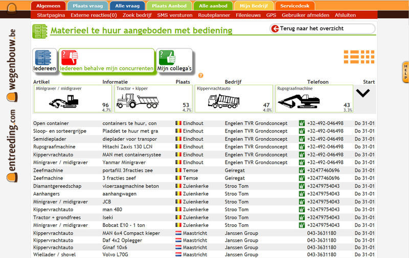 Webapplicatie wegenbouw.be