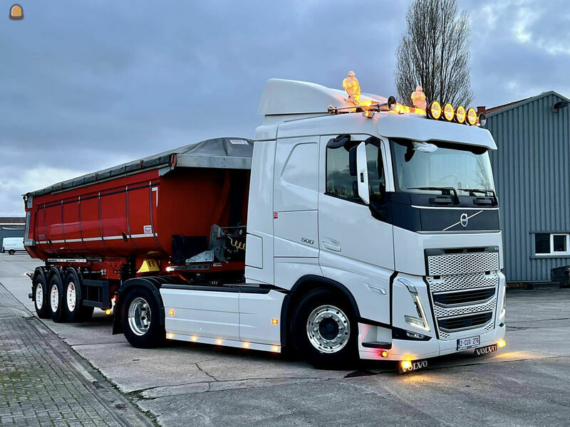 Volvo FH trekker met kipper oplegger