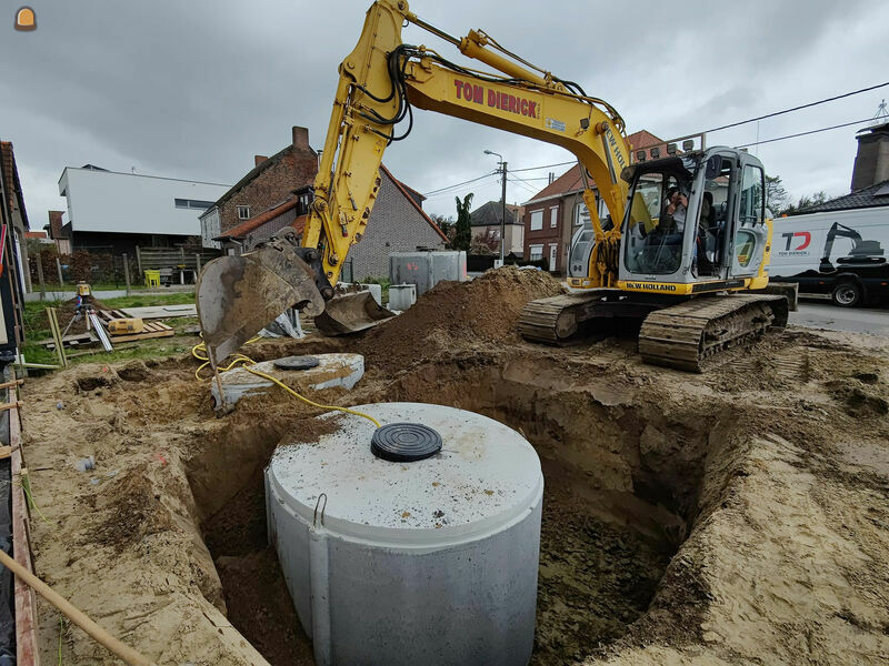 Rioleringswerken en plaatsen van putten