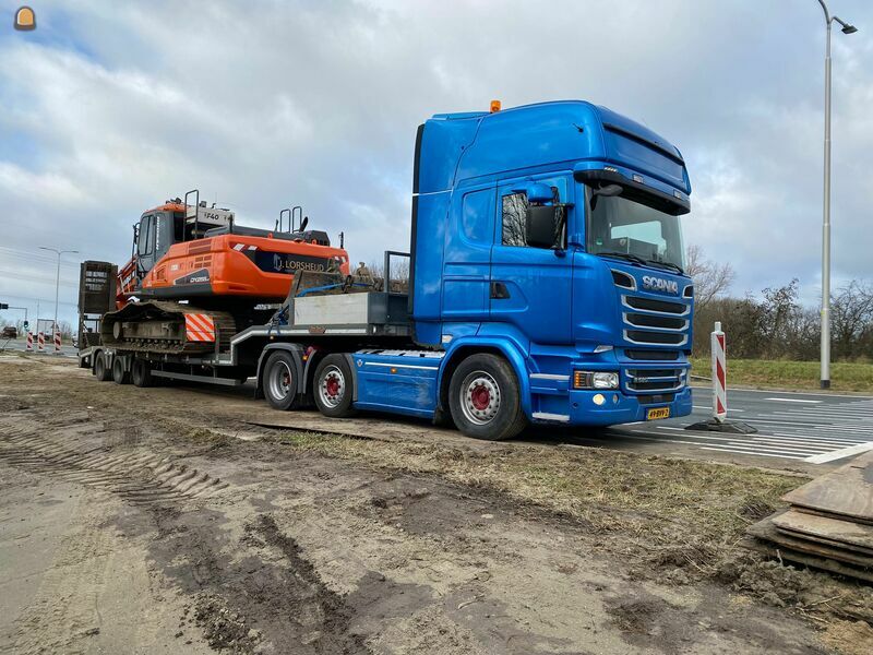 Scania + semi dieplader